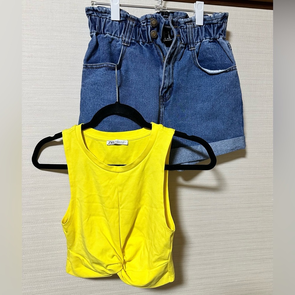 Zara Blue Denim Shorts